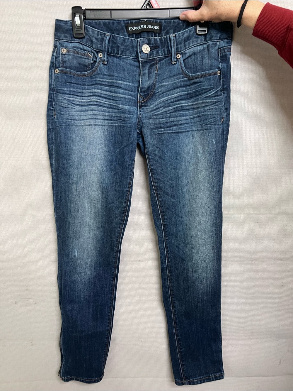 Express Women's Dark Blue Skinny Jeans